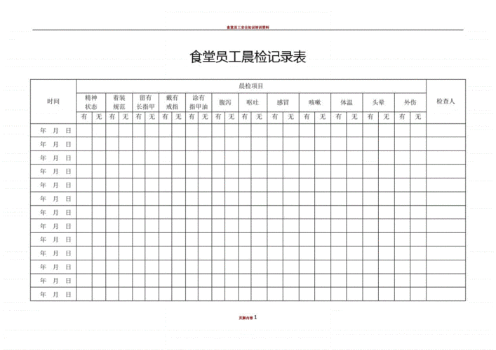 食堂员工晨检记录表.pdf 2页