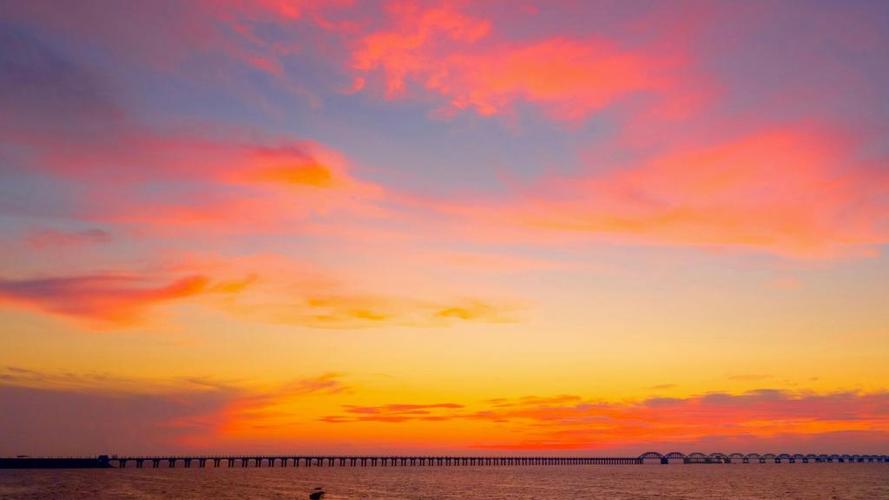 绝美的海边日落,高清壁纸,风景图片-回车桌面