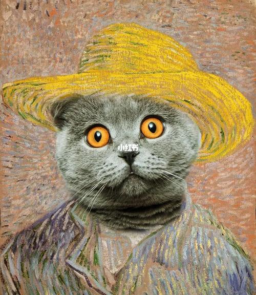 98灵感分享 |98当小动物闯入世界名画_设计_p图_教程_油画_猫咪