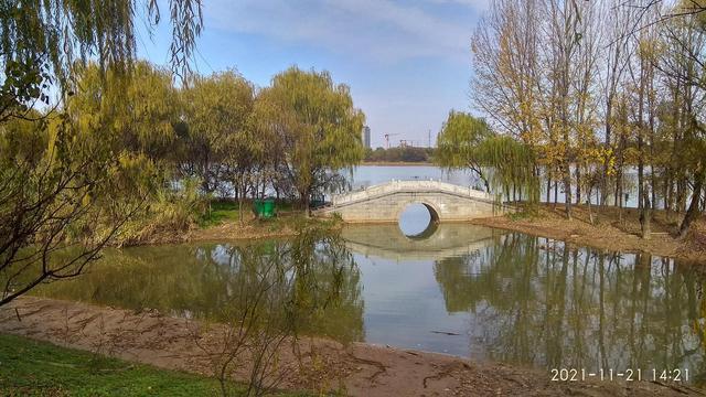 被洪水洗礼股之后灞桥生态湿地公园