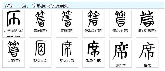 【xi】(2)惜稀熙熹锡羲习席:是三行先生金石文,篆体字