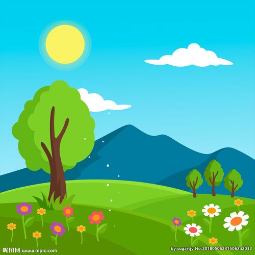 可爱卡通风景图片