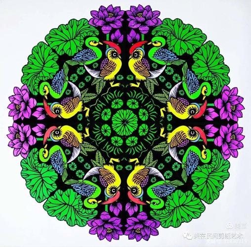 【剪纸】套色剪纸《出水清莲》系列——王玉芬剪纸作品