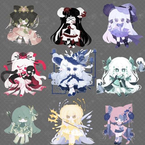 色块人设or服设 2_绘画_天涯海角_国风_简约风_熊猫_服设_兴趣爱好