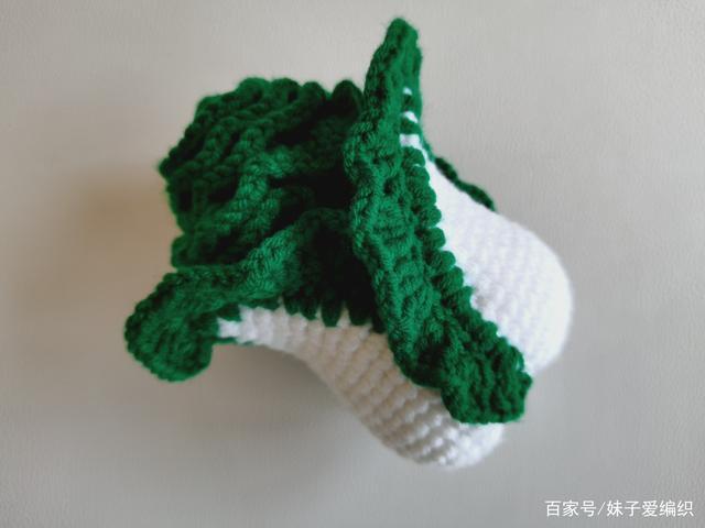 爱编织的妹子我用毛线钩织出的这款大白菜.