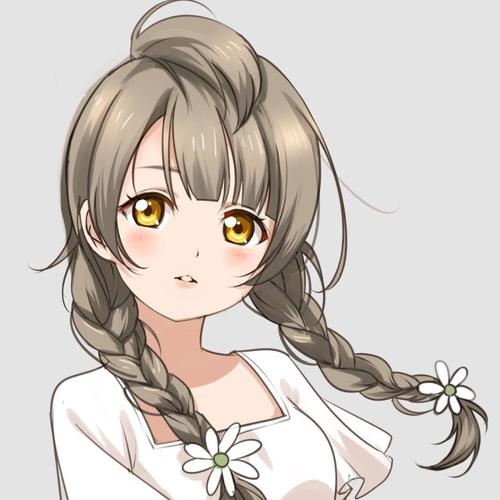 『沫沫』动漫原创 插画手绘 二次元 头像 少女 love live 麻花辫 9张