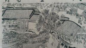 补图*网络首现*巨幅木刻木版年画版画*清明上河图线稿*8米长