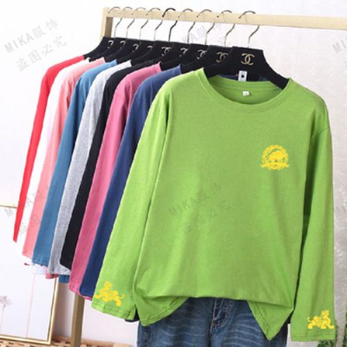 现货十月份七维五行旺运财大吉绿色纯棉衣服男女同款