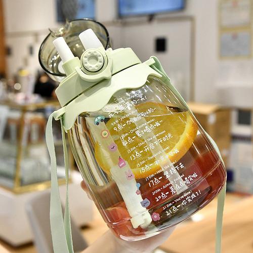 【优质好物】轻奢高端每天喝水目标杯大肚肚水杯女夏季网红吸管杯大人