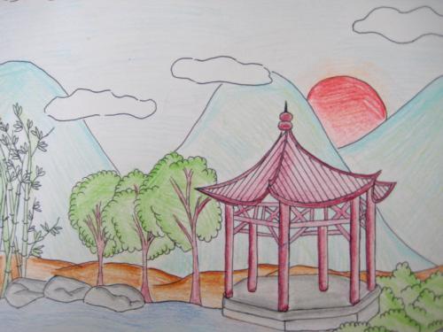 简笔画祖国美丽风光