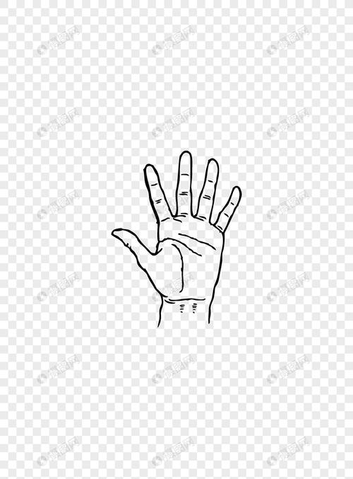 张开着的左手图片