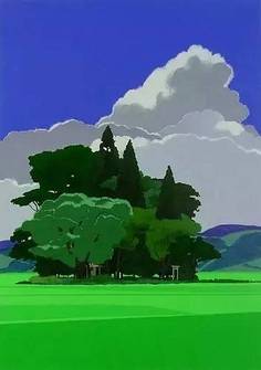 邻近色风景插画