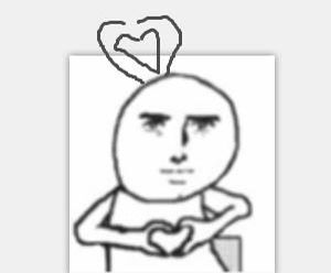 求一个手在左上角比心表情包