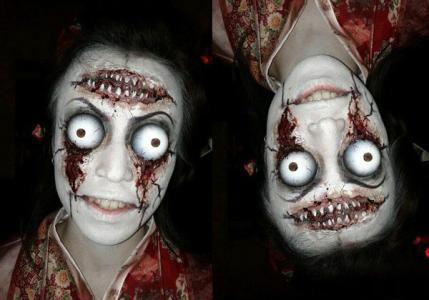 惊恐万圣节女鬼魂恐怖眼球图片大全