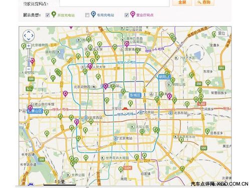 △ 北京市充电桩分布图.