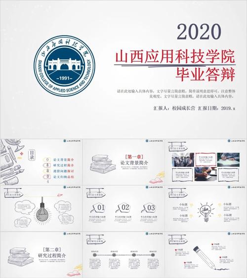 "山西应用科技学院"专属ppt模板来了!