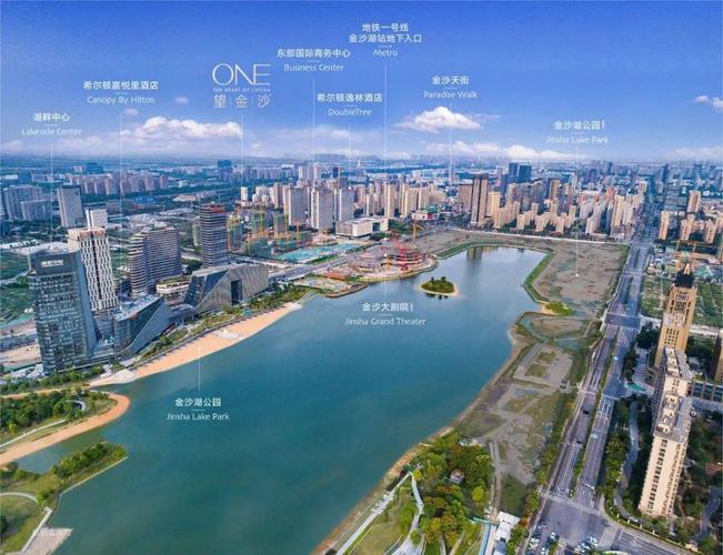 联结地铁1号线,金沙天街,金沙印象城,下沙银泰城等核芯商圈,金沙湖大