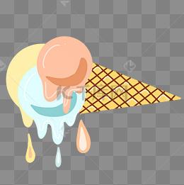 融化的冰淇淋插图