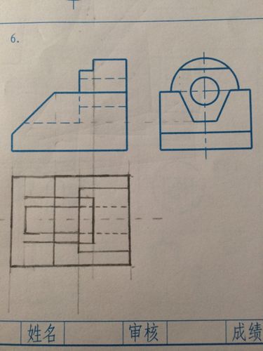 画三视图,大学工程制图题,一定注意细节