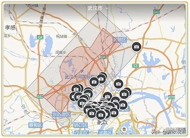 买了无人机的朋友都可以查到无人机附带的天河机场禁飞图,下图中灰色