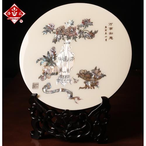热卖扬州漆器厂 平磨万事如意台屏 结婚生日 家居礼品 商务工艺摆件