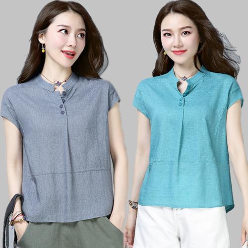 亚麻t恤 女 宽松 短袖排行榜