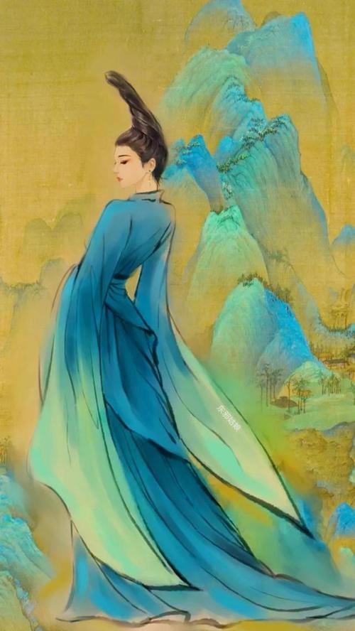 壁纸丨远黛秀娥只此青绿
