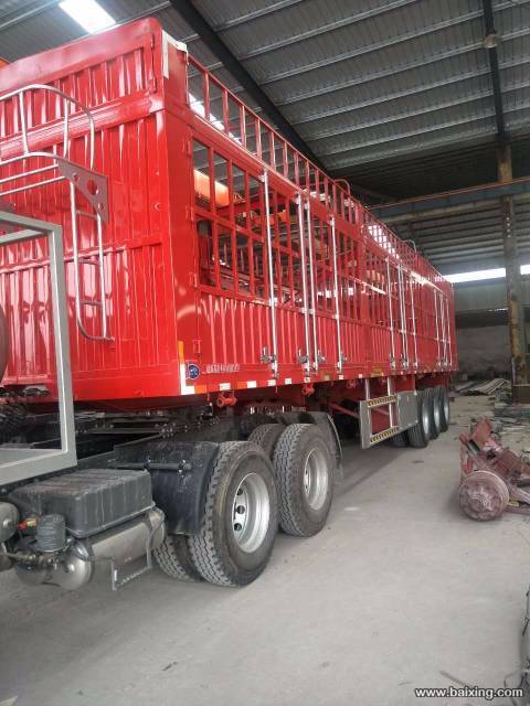 定制的13米高栏侧翻平板后翻自卸质量好价格便宜