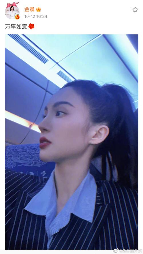 这侧脸想在姐姐鼻梁上滑滑梯@金晨