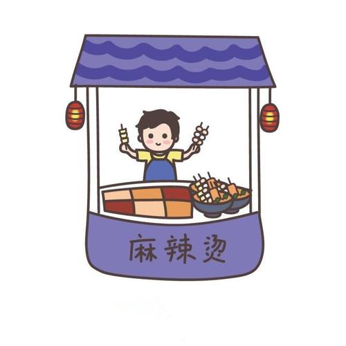 各类小吃店简笔画欣赏