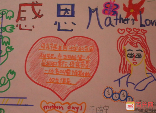 三年级下母亲节的手抄报 母亲节的手抄报