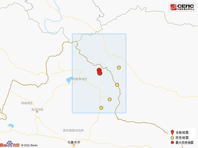 新疆阿勒泰地区富蕴县发生3.0级地震