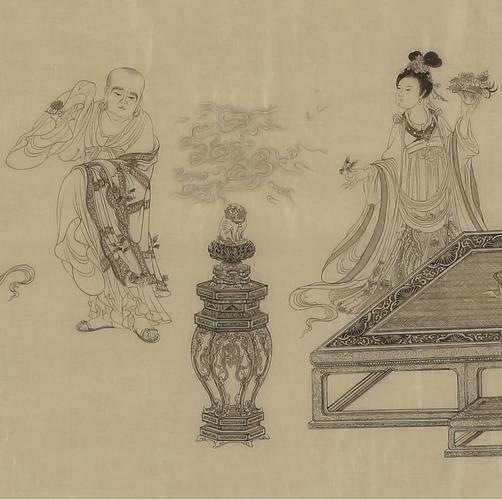 项维仁《维摩诘演教图》