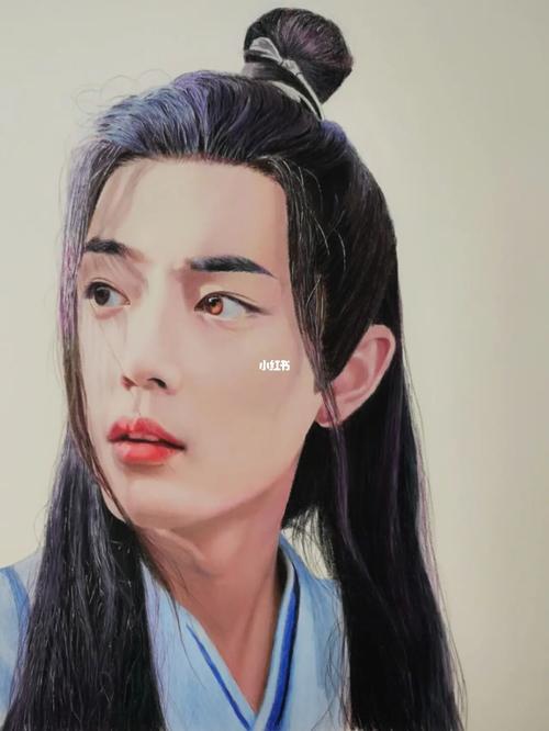 肖战魏无羡 彩铅画手绘人像_肖战_彩铅画_手绘_陈情令