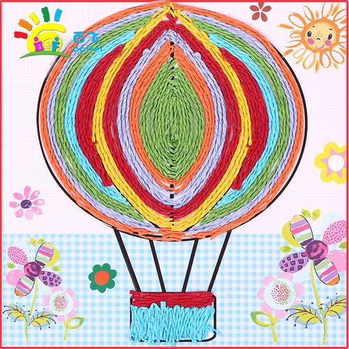 手工创意粘贴类 绳子艺术玩具装饰 粘贴画 diy 幼儿园 儿童手工制作