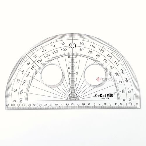 专业半圆量角器180度高透明量角尺大号学生角度测量尺直径20 25cm