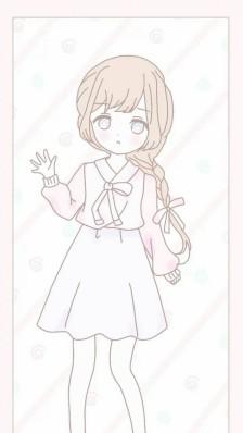 用girl画女孩简笔画