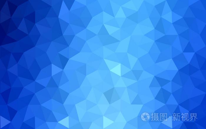 蓝色的多边形设计模式,三角形和梯度的折纸样式组成的