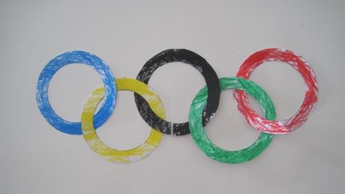 小手画奥运--奥运五环 - 未来强者婴幼儿智力开发园