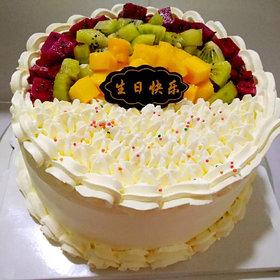 奶油水果装饰蛋糕