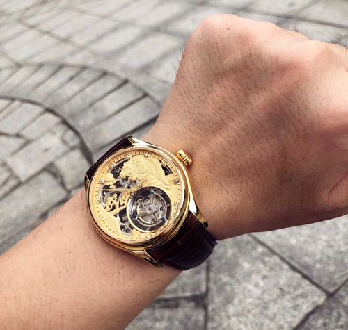 十二生肖虎全镂空陀飞轮手表男士腕表杭州上海海鸥陀机芯万希泉