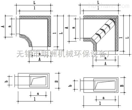 xzw型短臂阻性系列消声弯头