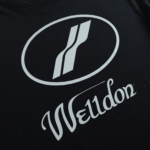 we11done3m反光弹幕圆形logo抖音小红书welldone男女情侣短袖t恤