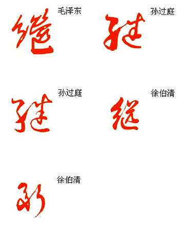 繁体(继)字的行书写法