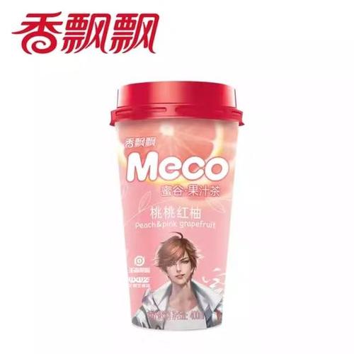 香飘飘meco蜜谷果汁茶桃桃红柚口味400ml12杯礼盒装