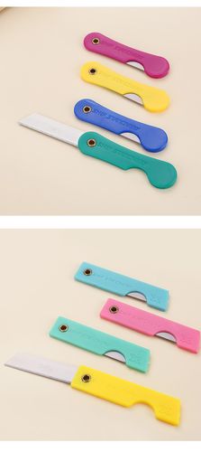 折叠塑料小刀/快递刀/铁皮小刀/黑白铁皮小刀