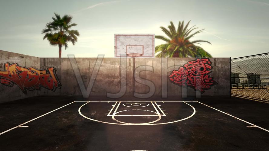 街头篮球场景_3840x2160_高清视频素材下载(编号:)