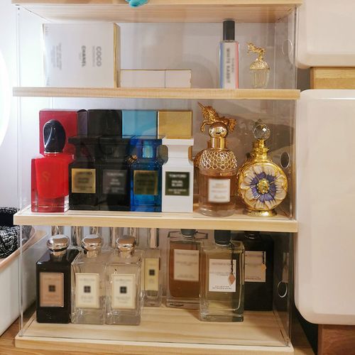 香水小样收纳储存整理格子展示架亚克力桌面收纳盒