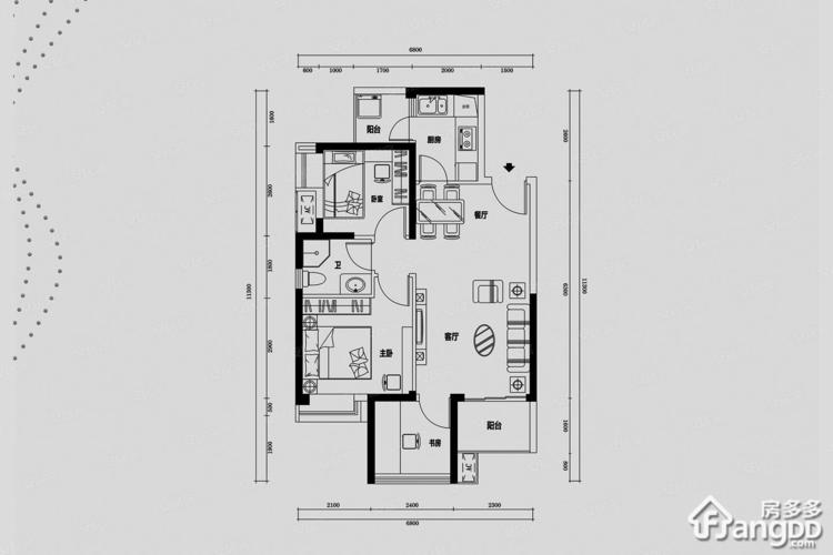 半山悦海花园户型图