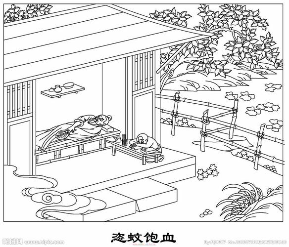 古代二十四孝线描图图片